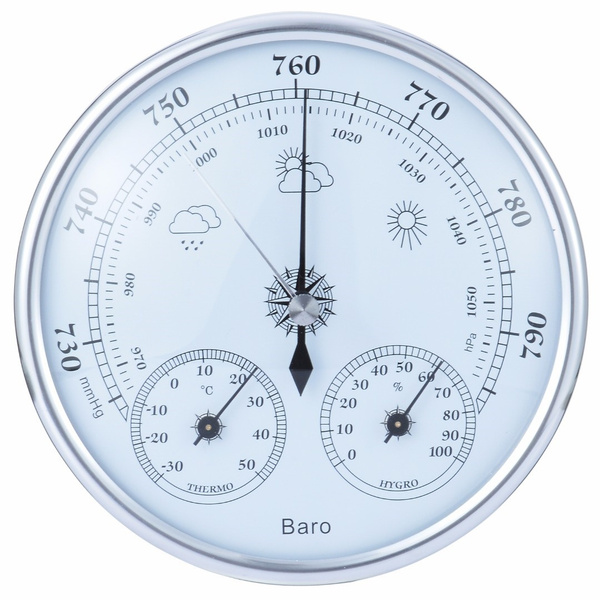 3Pcs 3 in 1 Weather Forecast Station Barometer Hygrometer Thermometer Gauge 72mm 