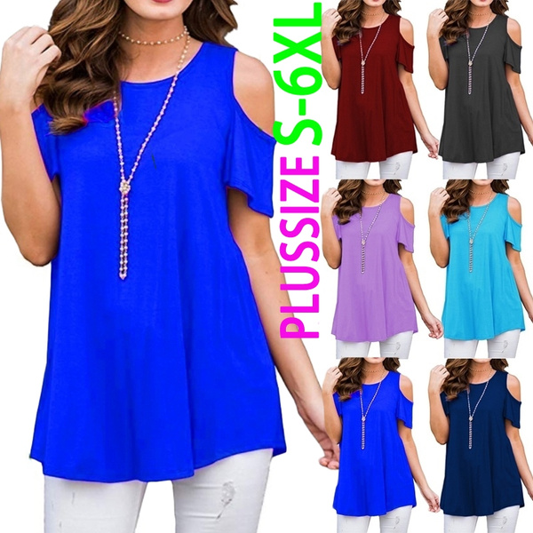 Cold shoulder plus outlet size shirts