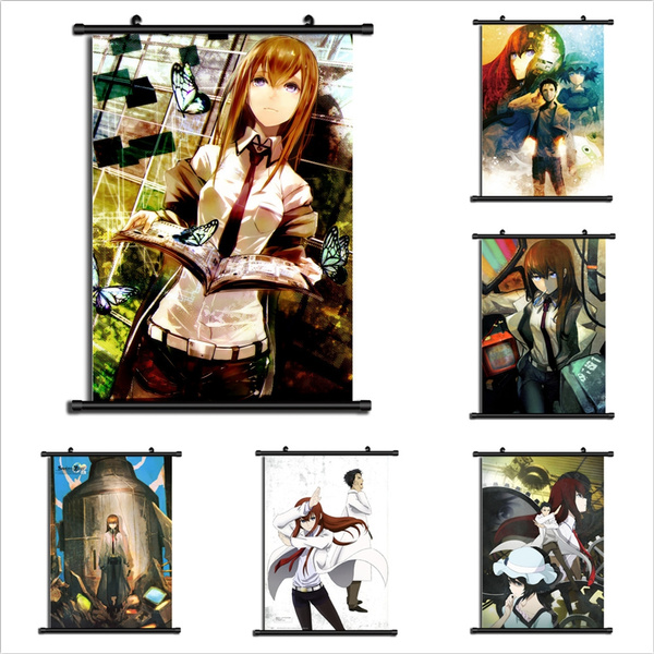 Steins Gate HD Print Anime Wall Poster Scroll Room Decor 