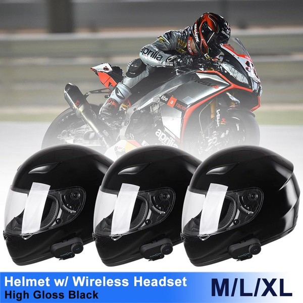 AHR Full Face Bluetooth Motorcycle Helmet DOT Dual Visor Bluetooth