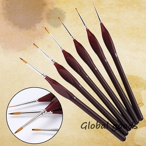 1 Set of Professional Wooden Handle Artists Modellers Detail Paint