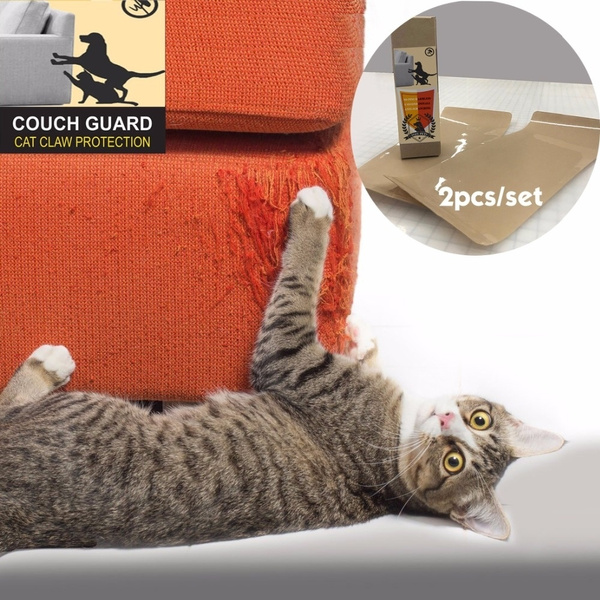 2pcs Couch Guard Cat Claw Protector Pinless Self Adhesie Protect Pads Scratching Post Furniture For Upholstery Leather Chairs Wish 2pcs Couch Guard Cat Claw Protector, How To Protect Leather Furniture From Cat Scratching