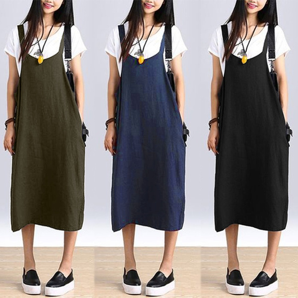 plus size dungaree skirt