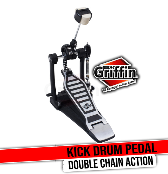 Single kick pedal store with two beaters