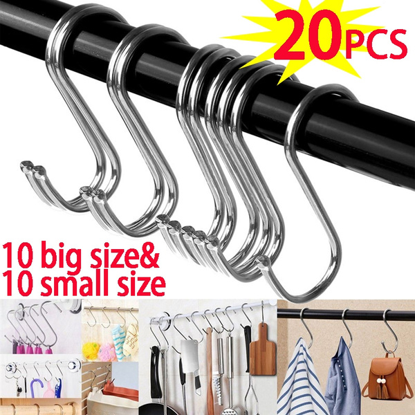 New 10* Powerful Silver "S" Shape Type House Kitchen Hanger Hook Stainless Steel 