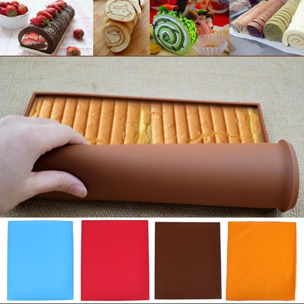 Swiss Roll Mat Cake Pad Nonstick Baking Pastry Tool Silicone Accessories Kitchen 