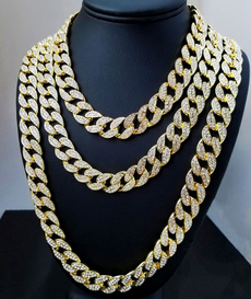goldplated, Punk jewelry, Chain Necklace, hip hop jewelry
