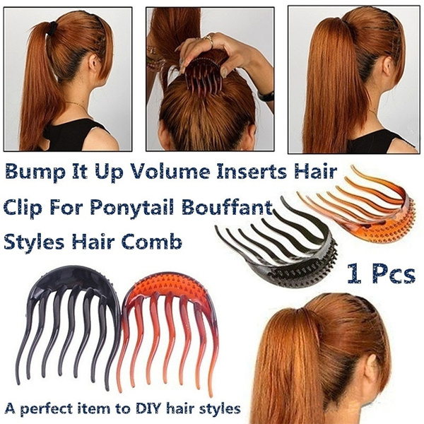 Bump It Up Volume Inserts Hair Clip For Ponytail Bouffant Styles Hair Comb  | Wish