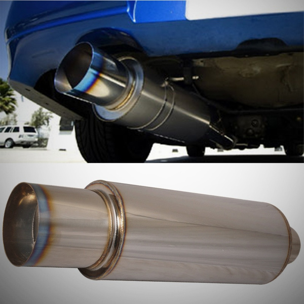 4 inch N1 Style Burn Tip Stainless Steel Racing Exhaust Muffler