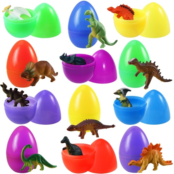 IBASETOY 12 Sets of Dinosaur Eggs Dino Toys for Kids Easter Party ...