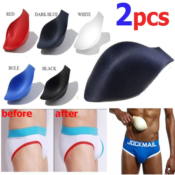 2pcs Men's Underwear Cup Swimming Trunks Shaping 3d Cup Enlarge Under Papad  Underwear Sponge Cup
