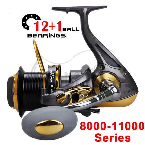 Cheap 12BB Spinning Fishing Reel Fishing Wheel for Saltwater Metal Spool  Fishing Reels pesca fishing