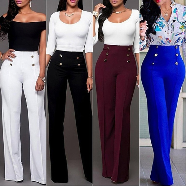 high waisted suit trousers ladies