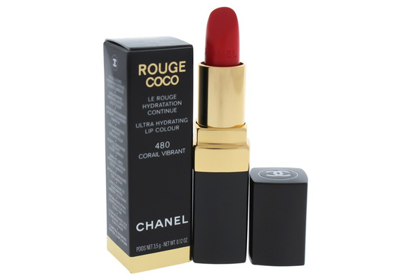 Chanel Rouge Coco Ultra Hydrating Lip Colour - 480 Corail Vibrant Lipstick  0.12 oz