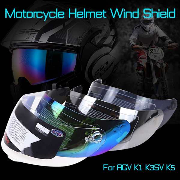 Cheap Motorcycle Wind Shield Helmet Lens Visor Full Face Fit for AGV K1  K3SV K5