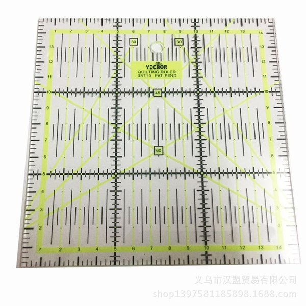 Acrylic Quilting Ruler, 10'' x 10