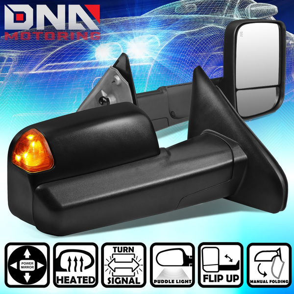 DNA Motoring TWM-006-T888-BK-AM Pair Powered+Heated+LED Trun Signal/Puddle Light Towing Mirror DNA Motoring TWM-006-T888-BK-AM Pair Powered+Heated+LED Trun Signal/Puddle Light Towing Mirror