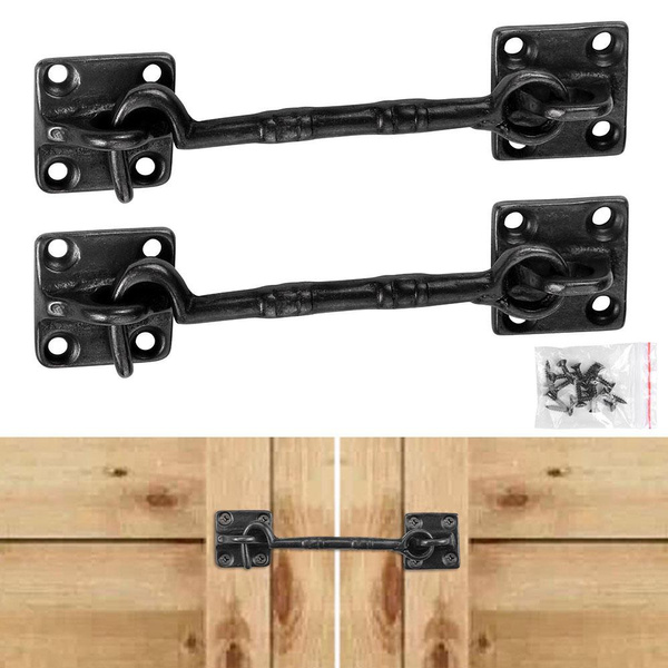 Andyes 2 Pcs 4 1 Sliding Barn Door Lock Latch Hook Eye Cast Copper Hardware For Wood Doors Window Cabinet Gate Wish Sliding Barn Door Lock Latch Hook, Sliding Doors Cast