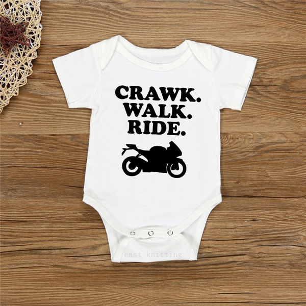 Crawl Walk Ride and Run Baby Vest Bodysuit Gift Present 