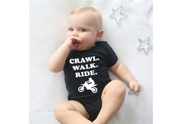 crawl walk ride onesie