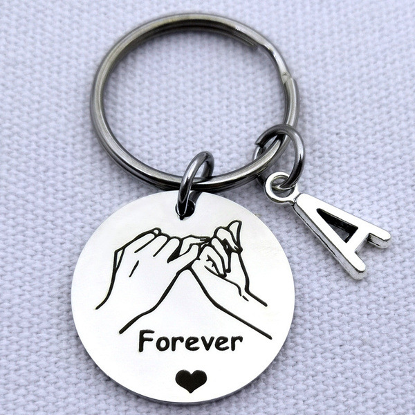 Key Chain Keyfob Cute Steel Couple Stainless Lover Xmas Gift Keyring I Love you 