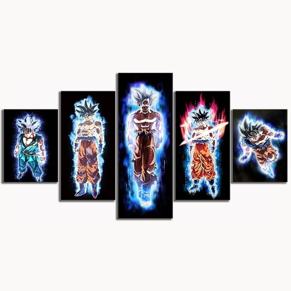 No Frame 5 Pieces Son Goku Mastered Ultra Instinct Dragon Ball Super ...