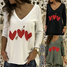 blouse, Heart, Plus Size, long sleeve t shirt