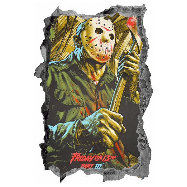 Friday the 13th Art Jason Voorhees Art Pabst store Blue Ribbon Pabst Art 3D Art Horror Art Horror Poster Friday the 13th Poster Dark Art Print