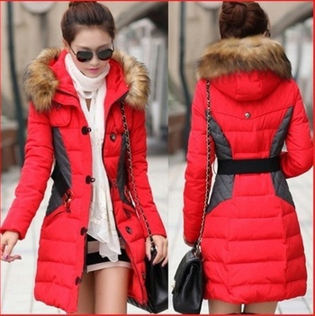 branded coats with fur hood