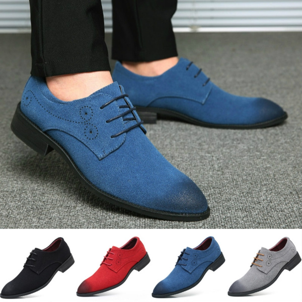 Men Blue Color Leather Shoes, Men Blue Formal Shoes, Leather