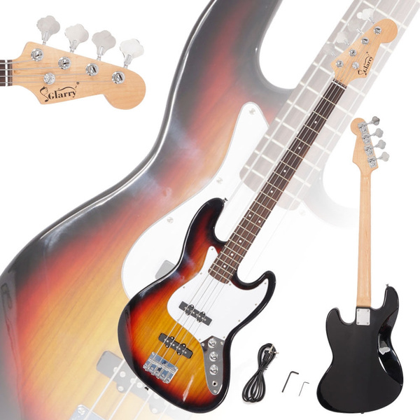 Glarry Full Size Electric Bass Guitar + Cord + Tool Sunset | Wish