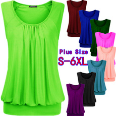 Summer, Fashion, Pleated, womens top