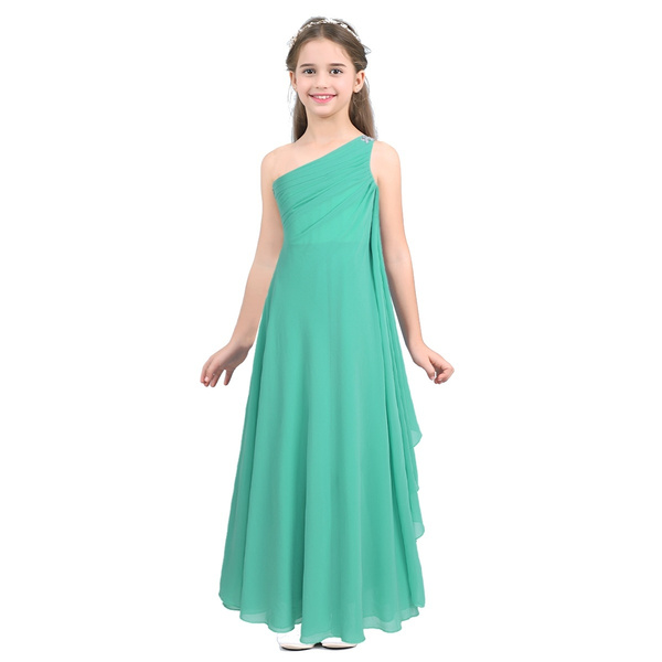 Children's One Shoulder Dress | One Shoulder Girl Dress | Dresses Kids Girls  - Summer - Aliexpress
