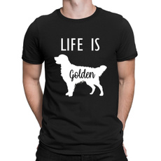 golden, Fashion, Cotton T Shirt, graphic tee