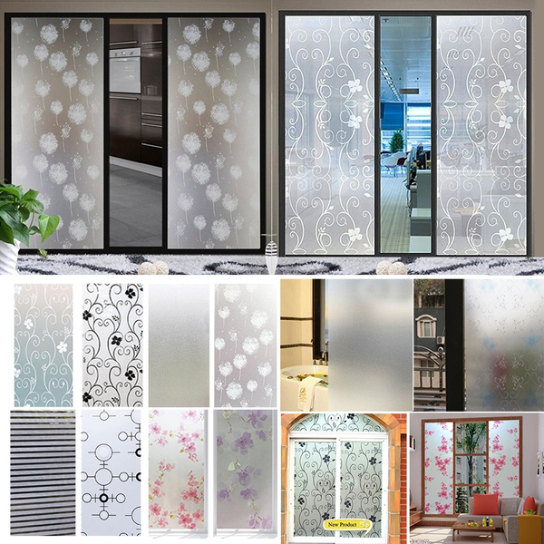 Waterproof Frosted Privacy Home Bathroom Window Glass Self-Adhesive Film Sticker 