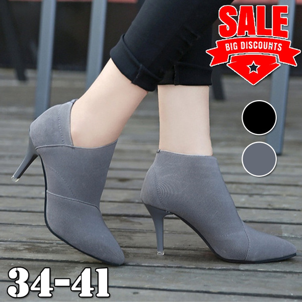 Women's grey outlet shoes heels