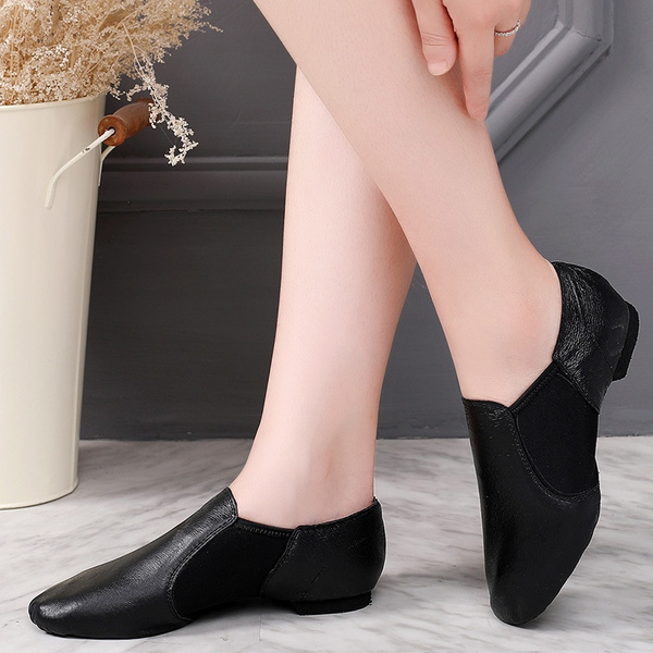 De cuero genuino negro zapatos de suave bailando zapatillas de gimnasia zapatos de baile zapatos Unisex Slip en el zapatos de baile zapatos de | Wish