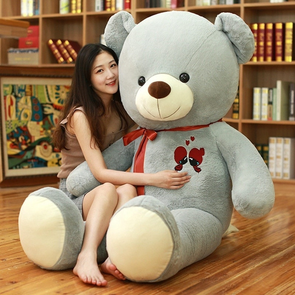 New Plush Giant Teddy Bear with Ribbon for Girl Valentine Bear Plush Toy  Pillow Lumbar Birthday Gift - China Plush Toy and Plush Slipper price |  Made-in-China.com