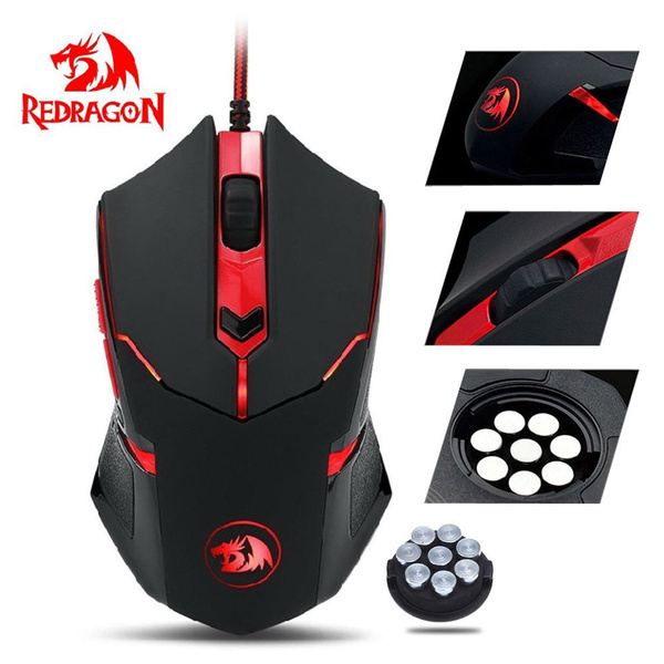 Gaming Mouse 3200 DPI For PC 6 Buttons Weight Tuning Redragon M601 CENTROPHORUS 