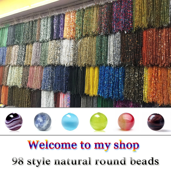 98 Style Natural Stone Beads Agate Chalcedony Crystal Beads DIY Jewelry  Making 6mm/8mm Round Loose Beads Wholesale | Wish