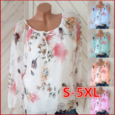 shirtsforwomen, Plus Size, Floral print, floraltop