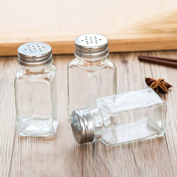 Kitchen Square Glass Shaker Barbecue Cruet Unique Spice Jars - China Glass  Jar, Food Container