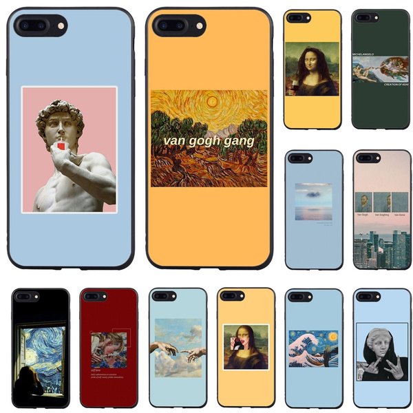 Funny Mona Lisa Van Gogh Art Soft Black Back Phone Cover for Iphone 5s 5 Se  Iphone 8 8plus IPhone X Iphone 6/6S Plus 7/7 Plus Phone Cases | Wish