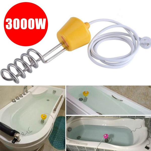 Great For Bathtub,Inflatable Pool - FULLY IMMERSED WHILE USING 3000W Electric Submersible Instant Hot Water Heater Boiler With Thermostat niyin204 Immersion Heater