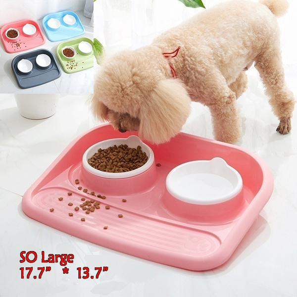 spill proof cat food bowl