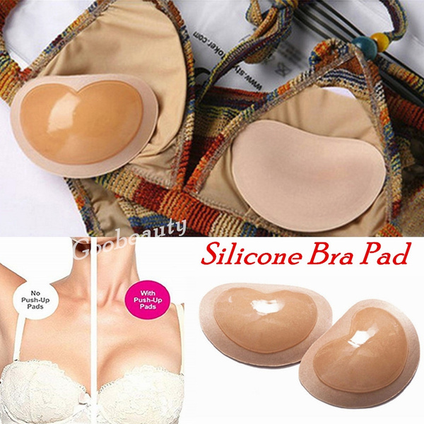 1Pair Women's Breast Push Up Pads Swimsuit Accessories Silicone