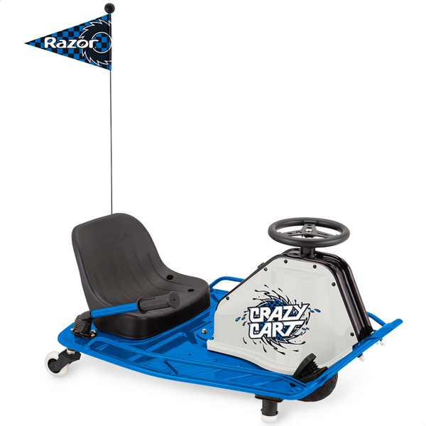 Razor Electric Bucket Seat High Torque Motor Drifting Crazy Cart, Blue ...