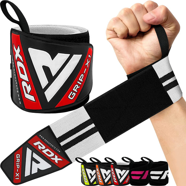 WEIGHT LIFTING WRIST WRAP WITH THUMB LOOP XFIT,POWERLIFTING GYM TRAINING STRAPS 