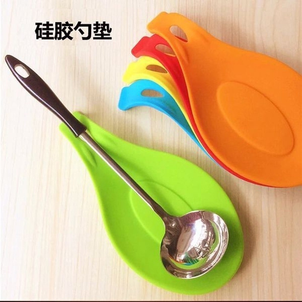 Kitchen Gadgets Novelty Candy Color Kitchen Tools Heat Resistant Silicone  Put A Spoon Mat Insulation Mat Placemat