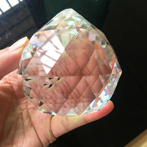 80MM BIG Crystal Ball Chandelier Prism FENGSHUI Window Decor Pendant SUNCATCHER 
